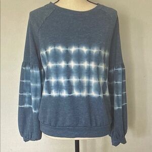 Knox Rose Blue Tie-Dye Pullover Sweatshirt